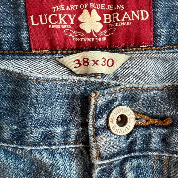 Lucky Brand 181 Relaxed Straight Jeans Size 38x30 Medium Wash 7MG1001 - Picture 6 of 12